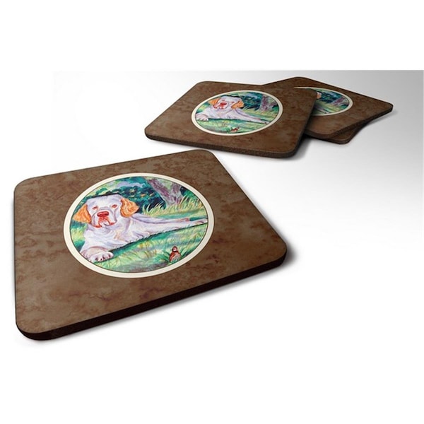 Carolines Treasures Clumber Spaniel Foam Coaster, Set of 4 - 7113FC