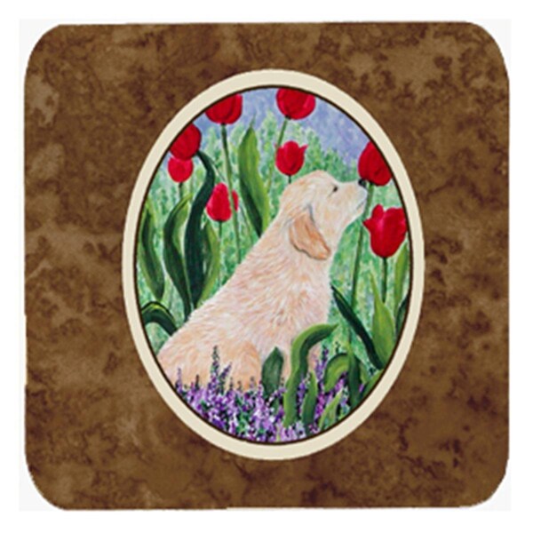 Carolines Treasures Golden Retriever Foam Coasters- Set of 4 - SS8610FC