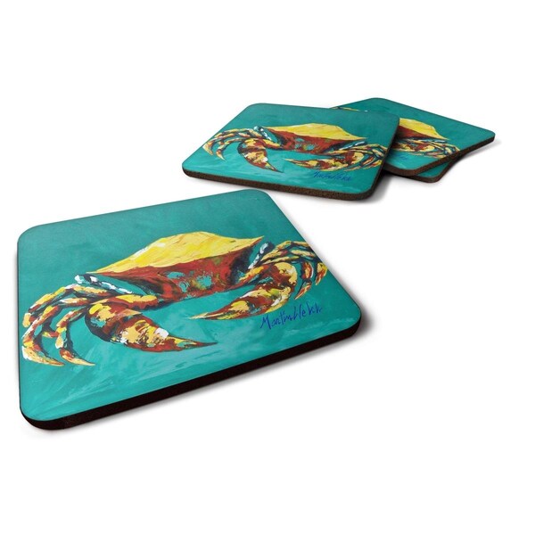 Carolines Treasures Crab Tunnel Foam Coasters - Set of 4 - MW1322FC