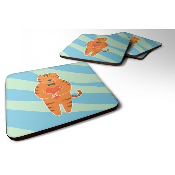 Carolines Treasures Tiger Foam Coasters - Set of 4 - BB6779FC