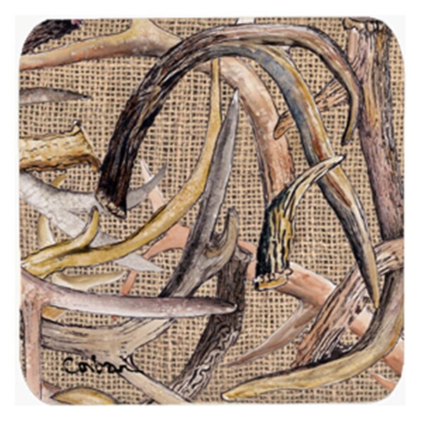 Carolines Treasures Deer Horns Foam Coasters- Set of 4 - 8732FC
