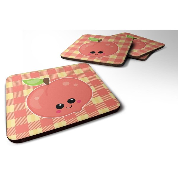 Carolines Treasures Perfectly Peach Foam Coasters - Set of 4 - BB6887FC