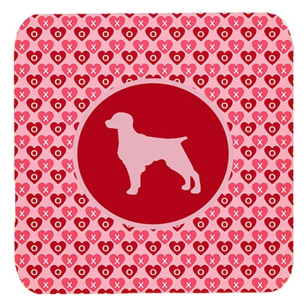 Carolines Treasures Boykin Spaniel Valentine Hearts Foam Coasters, 3.5 x 3.5 in., 4PK - SDK1017-A-FC