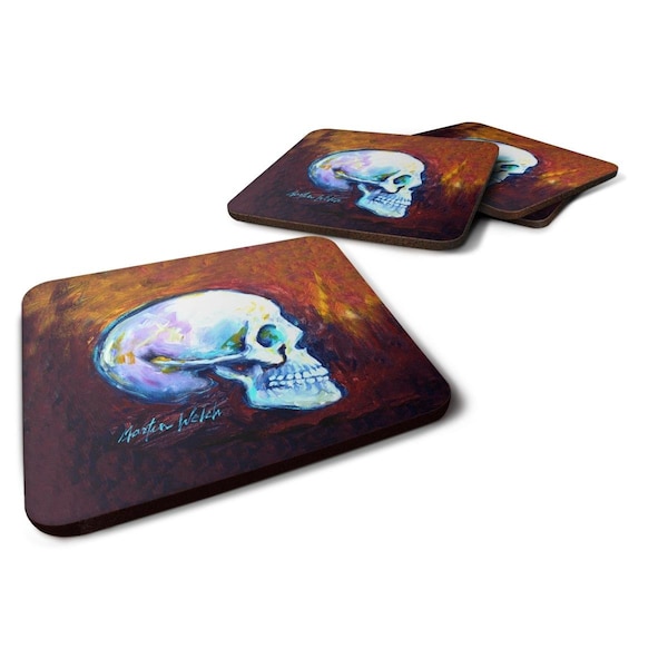 Carolines Treasures Skeleton My Best Side Foam Coasters - Set of 4 - MW1341FC