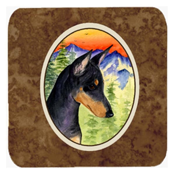 Carolines Treasures Manchester Terrier Foam Coasters - Set of 4- 3.5 x 3.5 In. - SS8425FC