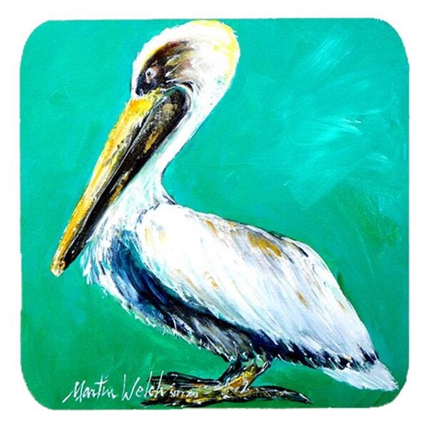 Carolines Treasures Carolines Treasures MW1036FC Bird - Pelican Lightin Up Foam Coasters; Set Of 4 - MW1036FC