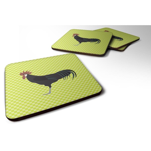Carolines Treasures Minorca Ctalalan Chicken Green Foam Coaster, Set of 4 - BB7667FC