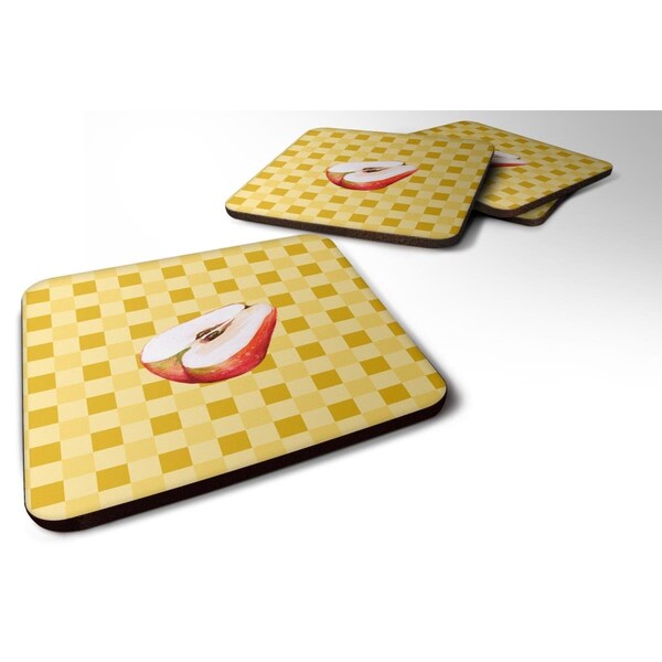 Carolines Treasures Sliced Apple on Basketweave Foam Coasters - Set of 4 - BB7219FC