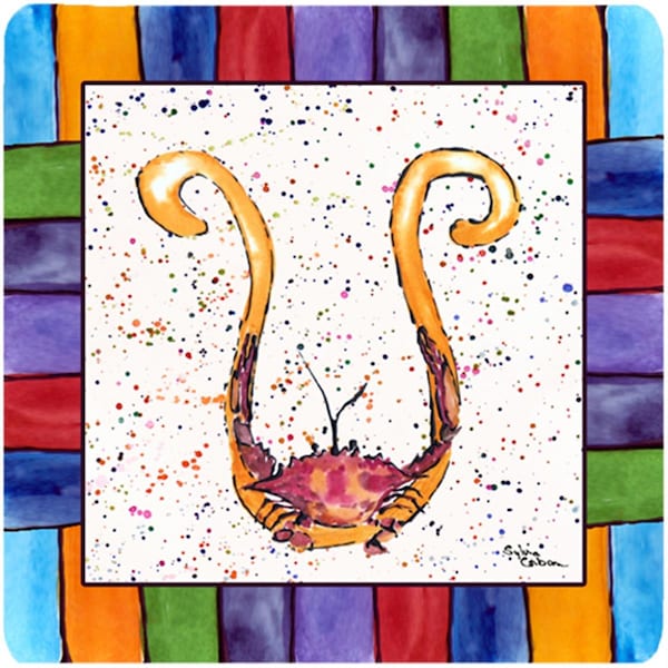 Carolines Treasures Beach And Seafood Foam Coasters - Set of 4 - 8444-UFC
