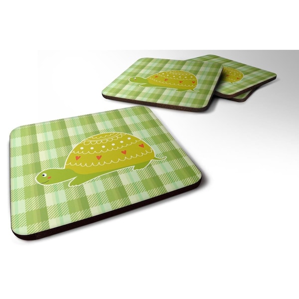 Carolines Treasures Turtle on the Move Foam Coasters - Set of 4 - BB6750FC