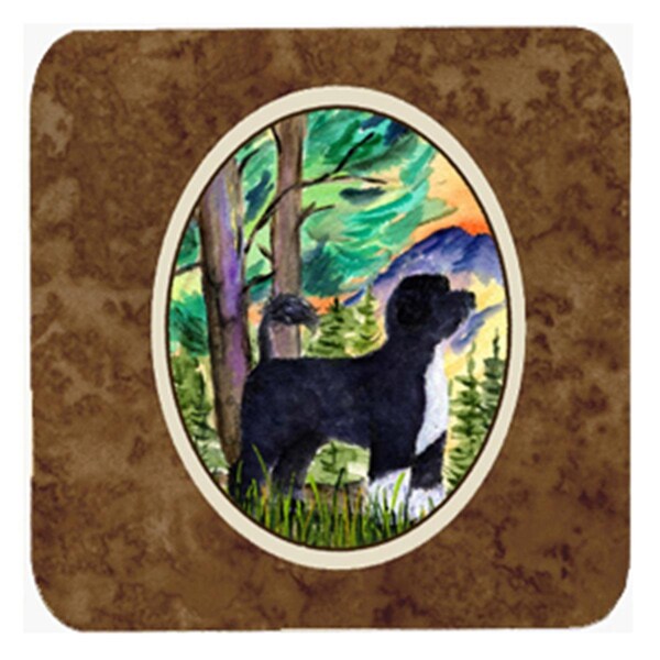 Carolines Treasures Portuguese Water Dog Foam Coasters - Set of 4- 3.5 x 3.5 In. - SS8429FC
