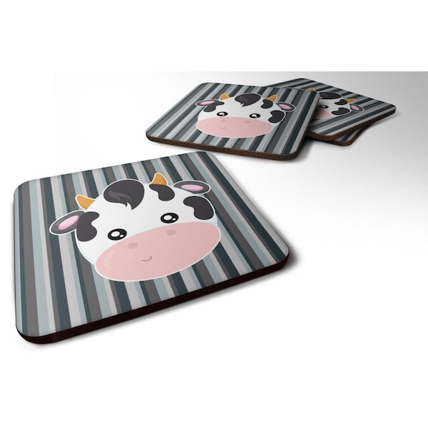 Carolines Treasures Cow Face Foam Coasters - Set of 4 - BB6926FC