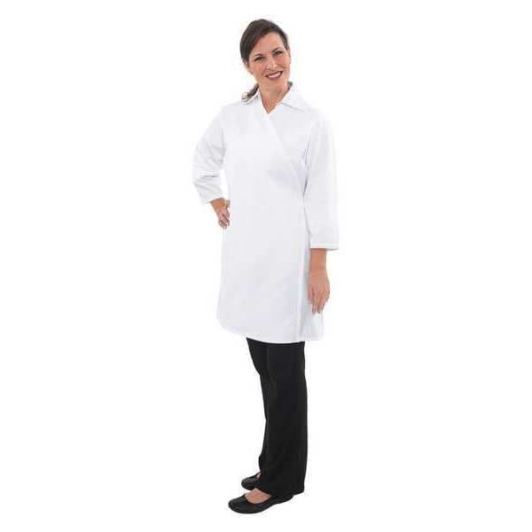 Fame (A Delta Plus Group Company) Smock, Wrap-Around, White, K81, LG - 83246