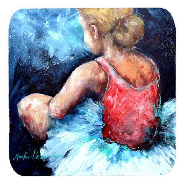 Carolines Treasures Ballet Star Struck Foam Coasters- Set of 4 - MW1129FC