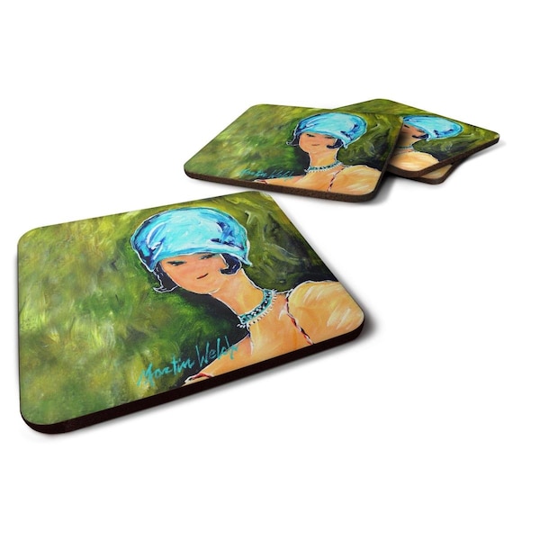 Carolines Treasures Young Voncile Still in High School Foam Coasters - Set of 4 - MW1363FC