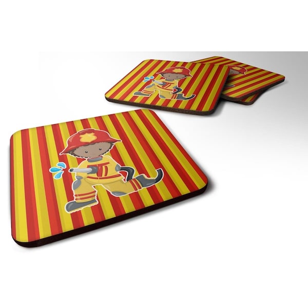 Carolines Treasures Fireman Boy Foam Coasters - Set of 4 - BB6996FC