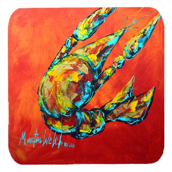 Carolines Treasures Crawfish Spicy Craw Foam Coasters- Set of 4 - MW1131FC