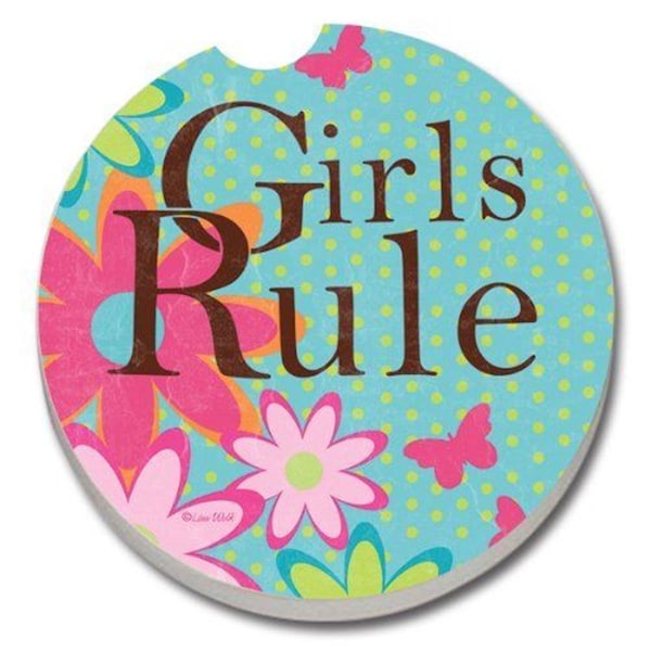 Counterart Counter Art  Girls Rule Car Coaster - CART11033