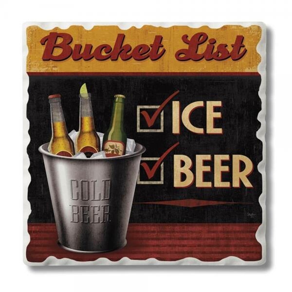 Counterart Counter Art  Bucket List Single Tumbled Tile Coaster - CART0201654