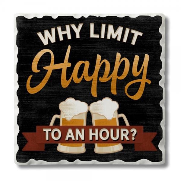 Counterart Counter Art  Why Limit Happy Single Tumbled Tile Coaster - CART0201646