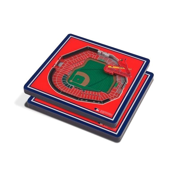 Emblemas YouTheFan  MLB St. Louis Cardinals Busch Stadium 3D StadiumViews Coaster Set, 2PK - EM4236477