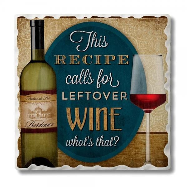 Counterart Counter Art  Leftover Wine Single Tumbled Tile Coaster - CART0201366