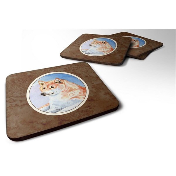 Carolines Treasures Shiba Inu Foam Coaster, Set of 4 - 7135FC