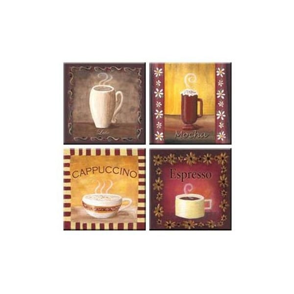 Mcgowan Mfg Co McGowan TT00580 Tuftop Coffee Time Coasters Set of 4 - TT00580