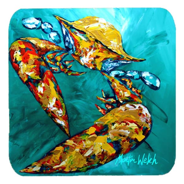 Carolines Treasures Crab Beam Of Light Foam Coasters- Set of 4 - MW1139FC