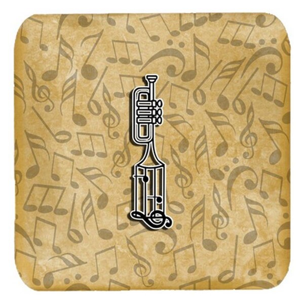 Carolines Treasures Letter I Musical Instrument Alphabet Foam Coasters- Set of 4 - CJ2004-IFC