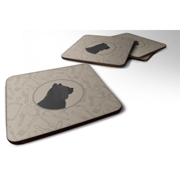 Carolines Treasures Skye Terrier in the Kitchen Foam Coasters - Set of 4 - CK2211FC