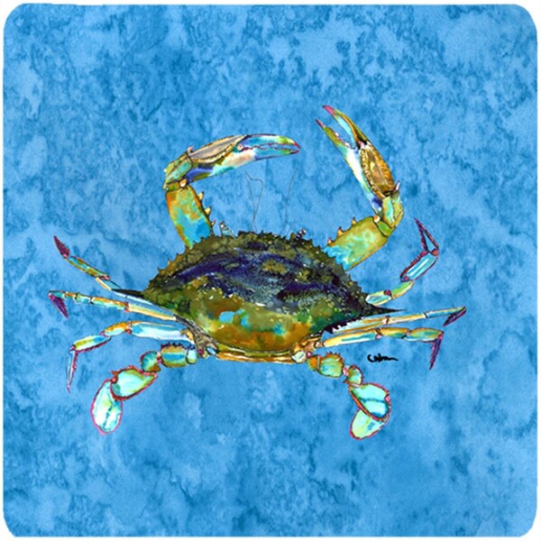 Carolines Treasures Crab Foam Coasters - Set of 4- 3.5 x 3.5 In. - 8656FC