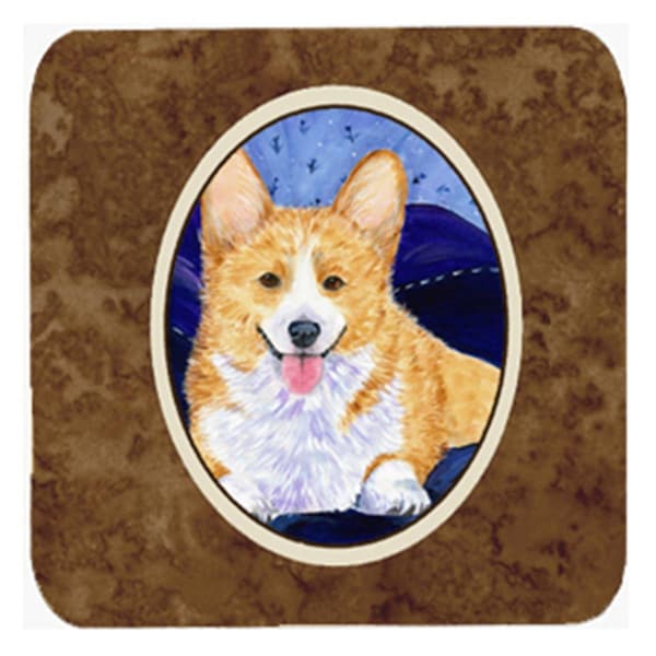 Carolines Treasures Corgi Foam Coasters - Set of 4- 3.5 x 3.5 In. - SS8414FC