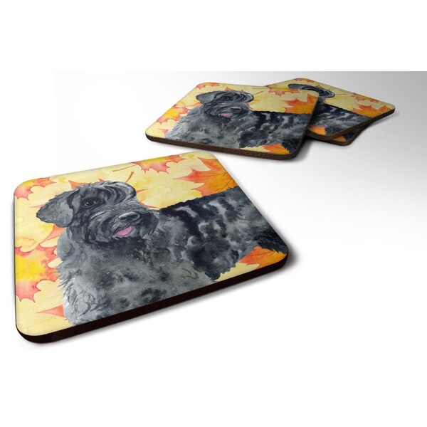 Carolines Treasures Giant Schnauzer Fall Foam Coaster, 3.5 x 3.5 in. - Set of 4 - BB9921FC