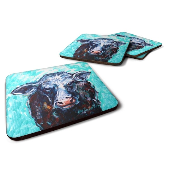 Carolines Treasures Moo Cow Foam Coasters - Set of 4 - MW1340FC