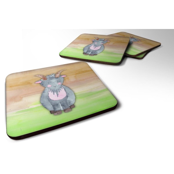 Carolines Treasures Goat Watercolor Foam Coasters - Set of 4 - BB7413FC