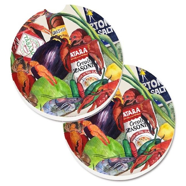 Carolines Treasures Carolines Treasures 8540-2CARC Louisiana Spices Set of 2 Cup Holder Car Coaster - 8540-2CARC