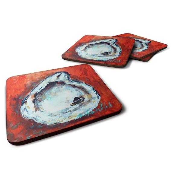 Carolines Treasures Char Broiled Oyster Foam Coasters - Set of 4 - MW1321FC