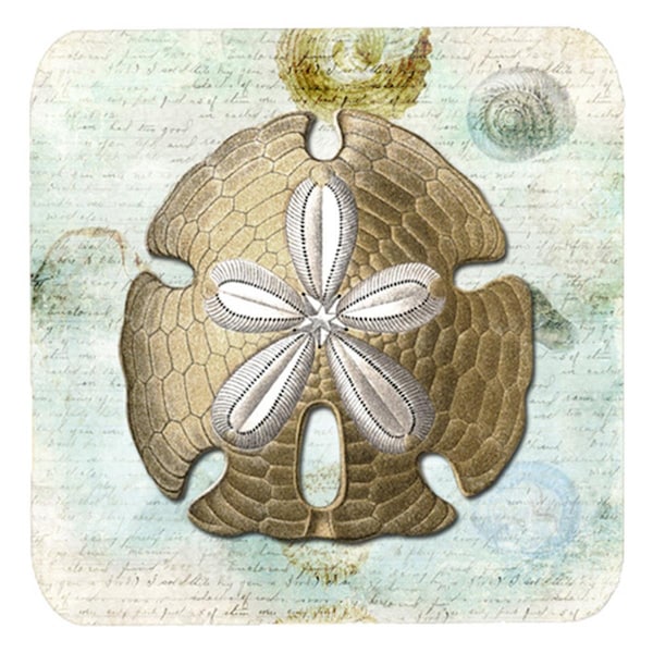 Carolines Treasures Sand Dollar Foam Coasters - Set of 4- 3.5 x 3.5 In. - SB3025FC