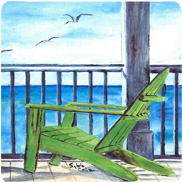 Carolines Treasures Adirondack Chairs Foam Coasters - Set of 4- 3.5 x 3.5 In. - 8085-2FC