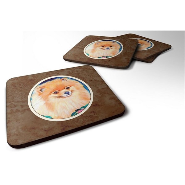 Carolines Treasures Pomeranian Foam Coaster, 3.5 x 0.25 x 3.5 in. - Set of 4 - 7165FC