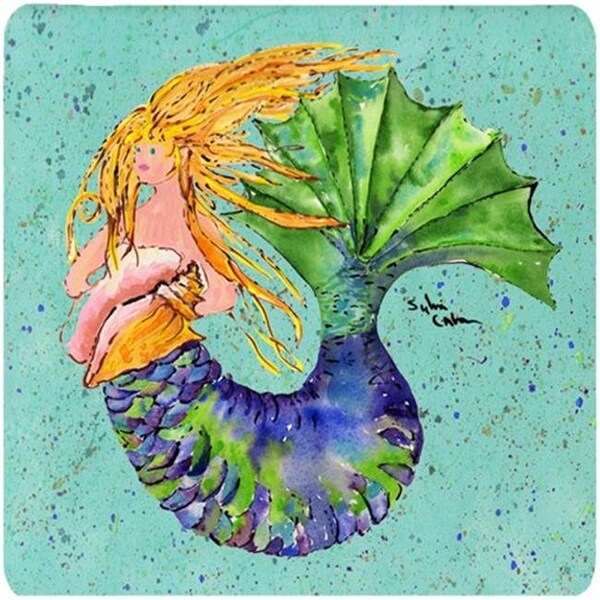 Carolines Treasures Carolines Treasures 8336FC Mermaid Foam Coasters - Set 4 - 8336FC