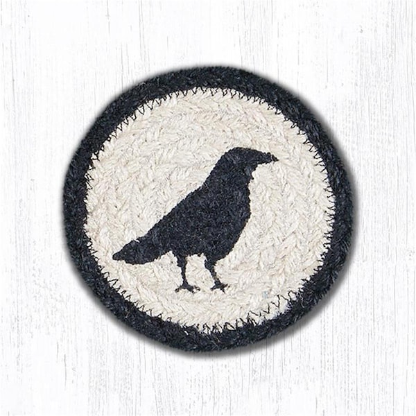 Palacedesigns 5in. Crow Individual Coaster Rug - PA2848162