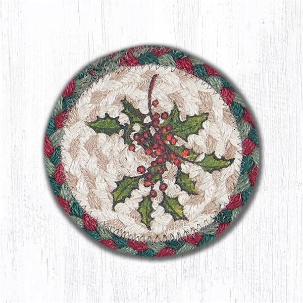 Palacedesigns 5 in. Holly Individual Coaster Rug - PA2847842