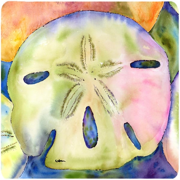 Carolines Treasures Sand Dollar Foam Coasters - Set of 4- 3.5 x 3.5 In. - 8545FC