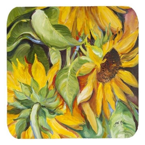 Carolines Treasures Carolines Treasures JMK1266FC Sunflowers Foam Coasters; Set Of 4 - JMK1266FC