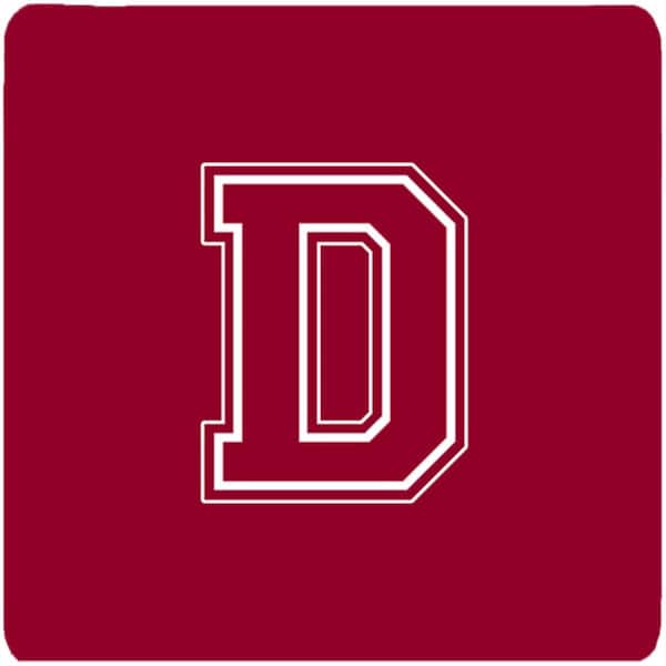 Carolines Treasures Set of 4 Monogram - Maroon and White Foam Coasters Initial Letter D - CJ1032-DFC