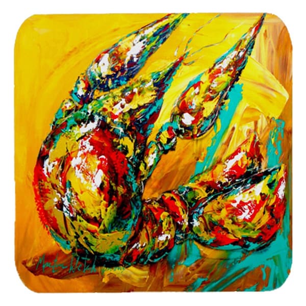 Carolines Treasures Crawfish Anyway You Like It Foam Coasters- Set of 4 - MW1001FC