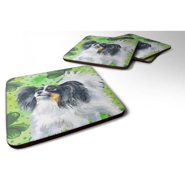 Carolines Treasures Papillon St Patricks Foam Coaster - Set of 4 - BB9831FC