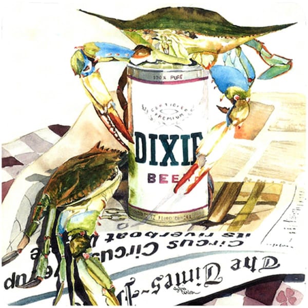 Carolines Treasures Dixie Beer Foam Coasters - Set of 4 - 1015FC